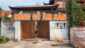 motor âm sàn cho cổng gỗ dầy